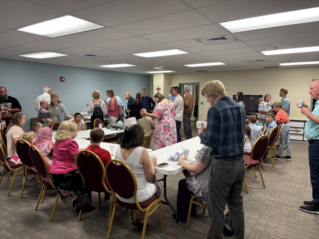 Members of Shield and Shamrock gathered for a donut social.